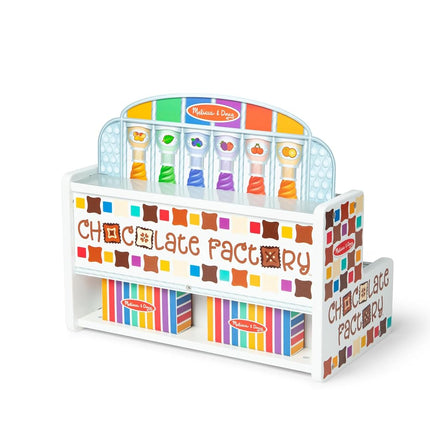 Melissa & Doug Wooden Chocolate Factory Pretend Play Set, Play Food Candy Maker for Boys and Girls, 14.05 x 7.7 x 7.65 - FSC Certified