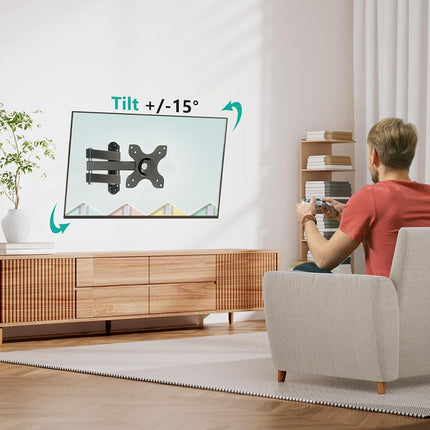 WALI TV Wall Mount for Most 13-32 Inch TVs Monitors (1330LM), Black