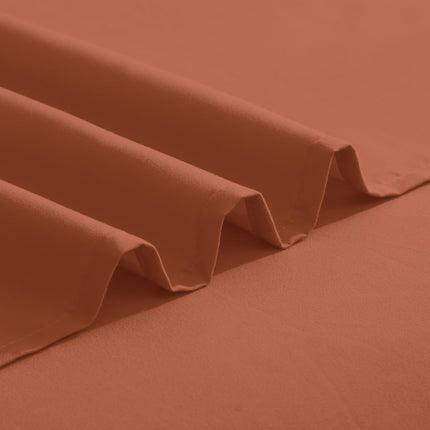 Elegant Comfort Luxurious 1500 Premium Hotel Quality Microfiber Three Line Embroidered Softest 4-Piece Bed Sheet Set, Wrinkle and Fade Resistant, Queen, Coral