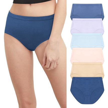 Hanes Women's Pure Comfort Briefs 6-Pack, Assorted