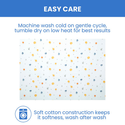 Delta Children Fitted Crib Sheets for Girls and Boys - Crib Sheet for Standard Crib and Toddler Mattresses - 28x52 Inch (Pack of 2), Space Exploration