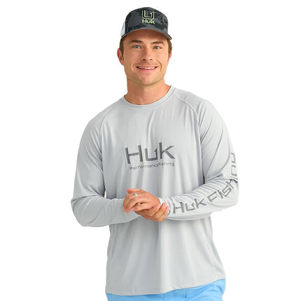 HUK Men's Pursuit Vented Long Sleeve, 30 UPF Fishi