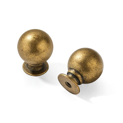 CABDM Brass Drawer Knobs 20 Pack 1 Inch Antique Br