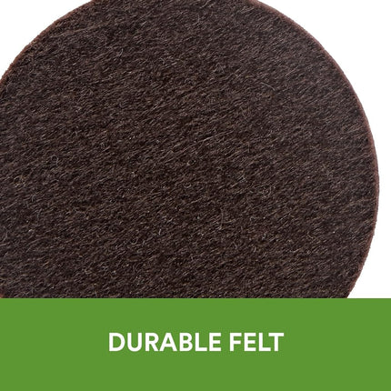 Scotch SP828-NA Felt Pads Diameter, Brown, 4/Pack, 3" Round