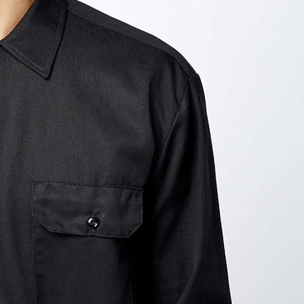 Dickies Men's Work Regular Regular Fit Long Sleeve Casual Shirt, Black, X-Large