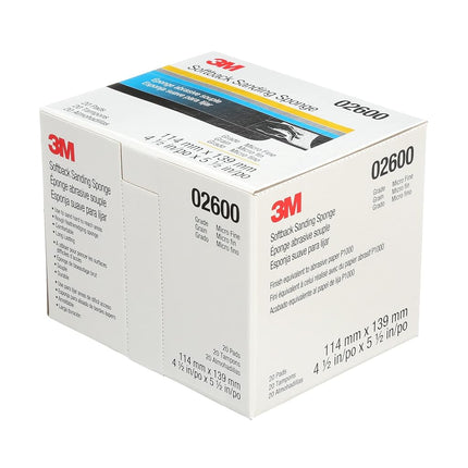 3M 02600 4-1/2" x 5-1/2" Microfine Softback Sanding Sponge