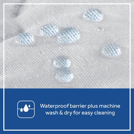 Sealy Waterproof Fitted Crib/Toddler Mattress Pad Cover 2-Pack - 100% Waterproof, Deep Fitted Stretch Skirt, Machine Washable & Dryer Friendly 52”x28” - 2 Protector Pads (White)