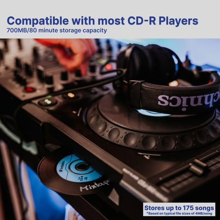 Disques CD-R vierges Verbatim 700 Mo 80 min 52x inscriptibles pour données et musique avec surface vinyle numérique - Pack de 50 (spindle) bleu/vert/orange/rose/violet