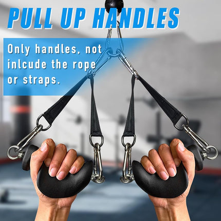 Ergonomic Tricep Rope Pull Down Attachment, Gym Cable Attachment, Pull Down Rope for Cable Machine, Upgraded Tricep Attachment with Full Palm Support, Tricep Rope Cable Attachment (Style 4)