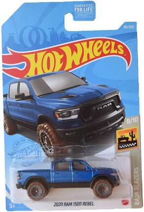 Hot Wheels 2020 Ram 1500 Rebel, [Blue] 101/250 Baj