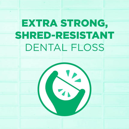 GUM Professional Clean Flossers, Menta Fresca, Palillos de Hilo Dental Portátiles, 90 unidades