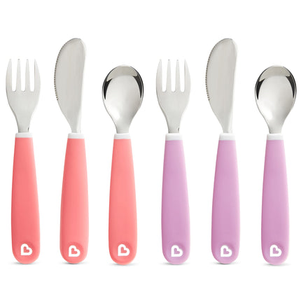 Munchkin Splash Toddler Fork, Knife and Spoon Set,