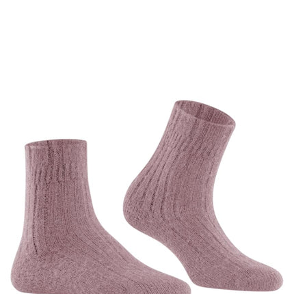 FALKE Women's Bedsock Rib W Hp Wool Cashmere Thick Plain Socks 1 Pair, Red Brick 8770, 5.5-8