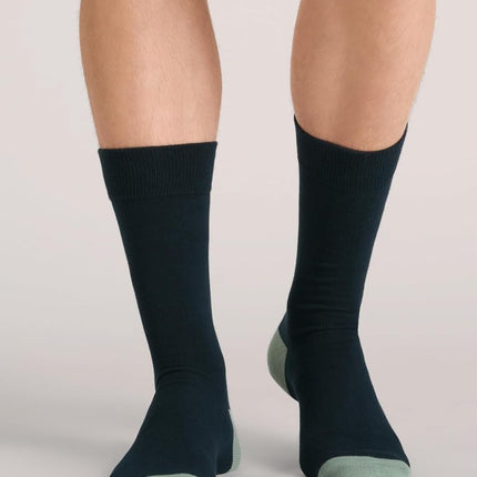 Ted Baker Men's 3 Pack Pattern Crew Dress Socks, Iceberg Green/Navy/Grey Heather, One Size