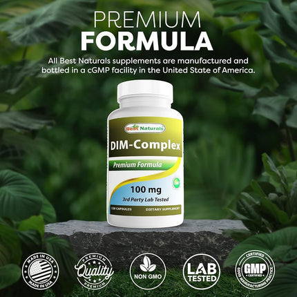 Best Naturals DIM Complex 100 mg 120 Capsules (120 Count (Pack of 2))