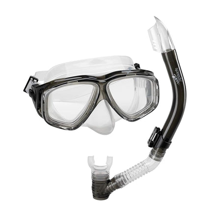 Speedo Unisex-Adult Adventure Swim Mask & Snorkel Set, Grey SIOC