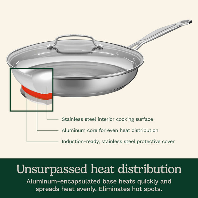 Cuisinart 722-30G Chef's Classic 12-Inch Skillet with Glass Cover