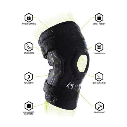 Rodillera ortopédica DonJoy Performance Bionic: Negro, XG