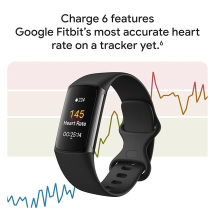 Google Fitbit Charge 6 - Fitness Tracker - Porcelain/Silver