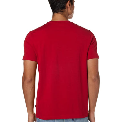 Nautica Men's Solid Crew Neck Short-Sleeve Pocket T-Shirt Red, XXXL Tall
