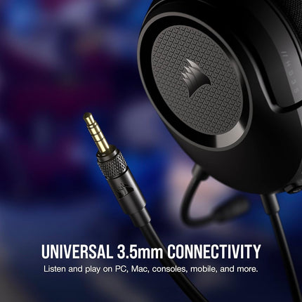 Corsair HS35 v2 Multiplatform Wired Gaming Headset � Flexible Omni-Directional Microphone � Universal 3.5mm Connection � PC, Mac, PS5, PS4, Xbox, Nintendo Switch, Mobile � Red
