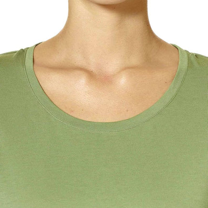 HUE Women's Sleep and Lounge Pajama Separates, Christmas and Holiday Collection, Loden Green-Long Sleeve Crew Neck Tee, Small, Green