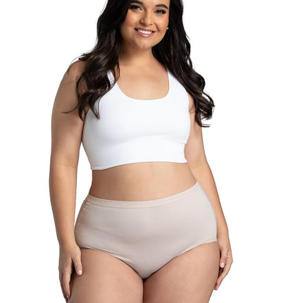 Fruit of the Loom Women's Plus Size Underwear, Designed to Fit Your Curves, Brief-Microfiber-Assorted, 13