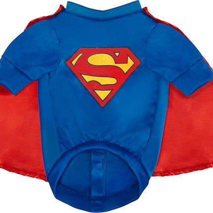 DC Comics Superman Shirt and Cape Pet Costume, As Shown, XL (Neck: 20", Girth: 27", Back: 28")