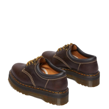 Zapatos unisex Dr. Martens 8053 4i Quad Arc - Parte superior de cuero - Cierre con cordones - Entresuela y suela de PVC Marrón oscuro UK 13 (US para hombre 14) Mediano