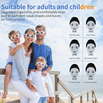Hion Motion Sickness Glasses,Relieve Carsickness Airsickness Seasickness Glasses,Ultra-Light Portable Nausea Vertigo Glasses, No Lens Liquid Glasses for Adults or Kids(Cream-2Pairs-YJ1)