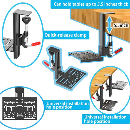 Universal Desk Mount for Racing Sim Shifter & Handbrake Compatible with Logitech G Driving Force Shifter, Thrustmaster TH8A Shifter&TSS Handbrake,Fanatec ClubSport Shifter&Handbrake,USB Handbrake