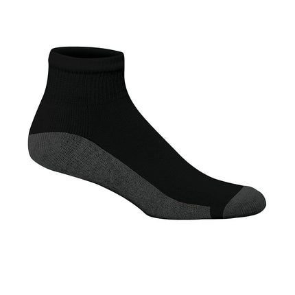 Calcetines tobilleros Hanes Max Cushioned para hombre, que absorben la humedad con control de olores, paquete múltiple, negro-12, 4.5-12 UK (paquete de 12)