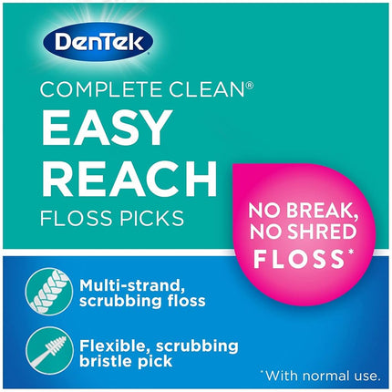 DenTek, Complete Clean Floss Picks 75 Floss Picks Pack of 3, 225 Count