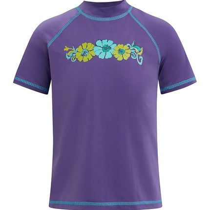 Kanu Surf Big Girls Karlie UPF 50+ Sun Protective Rashguard, Purple, X-Large (14/16)
