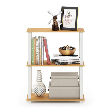 Furinno TURN-S-TUBE Storage Shelves, 3-Tier Book S