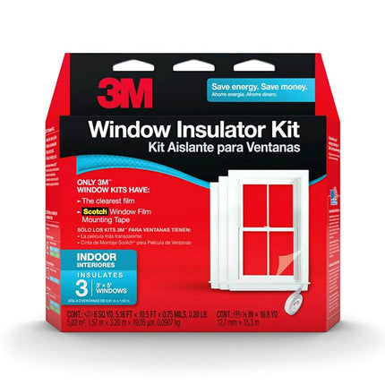 3M 2130W6 Indoor Window Insulator Kit, 3-Window Ki