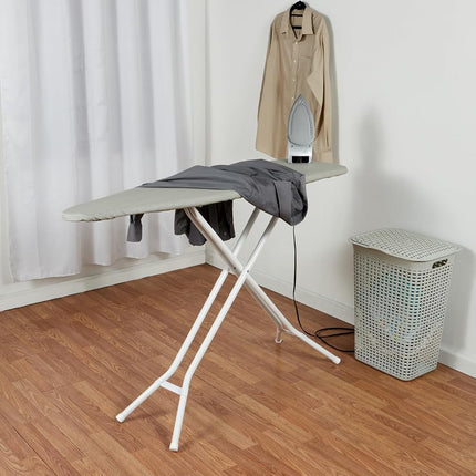 Ironing Board Cover and Pad (Silver Silicone), 100% Cotton with Premium Polyester Padding by Seymour Home Products; Fits Full Size Board | Stain and Scorch Resistant; Elastic Edge