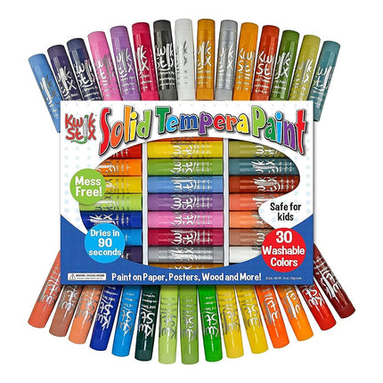The Pencil Grip Kwik Stix Solid Tempera Paint, Super Quick Drying, 30 Colors (TPG-681)