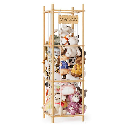 SpaceAid Stuffed Animal Storage Organizer, Wood An