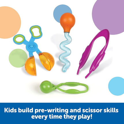 Learning Resources Helping Hands Fine Motor Tools Classroom Set, Toddler Learning Toys, Teacher Resources for Classroom, Sensory Toys for Toddlers, 24 Pieces Ages 3+