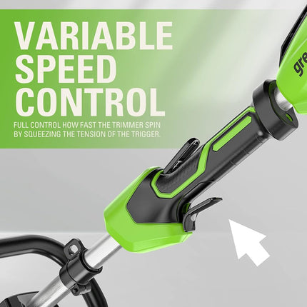 Greenworks 40V 15" Cordless String Trimmer, 2.0Ah Battery and Charger Included