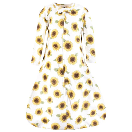 Gigoteuse Unisexe Bébé Hudson Baby en Jersey de Coton à Manches Longues, Sac de Couchage, Couverture, Tournesol, 12-18 Mois