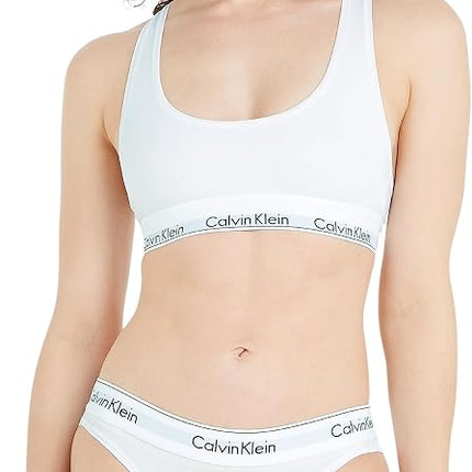 Calvin Klein Women's Modern Cotton Stretch Bikini Panty Underwear, White, L