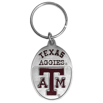 Siskiyou NCAA Texas A&M Aggies Carved Metal Key Chain, Red, Split Ring
