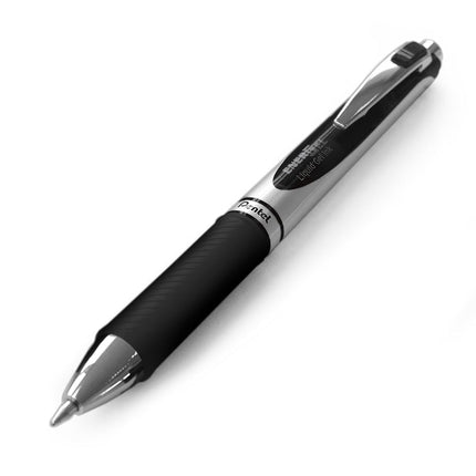 Pentel EnerGel XM BL77 - Retractable Liquid Gel Ink Pen - 0.7mm - 54% Recycled - Black - Box of 12