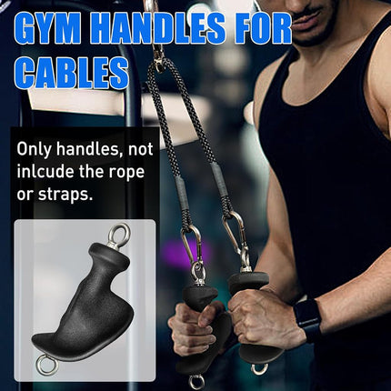 Ergonomic Tricep Rope Pull Down Attachment, Gym Cable Attachment, Pull Down Rope for Cable Machine, Upgraded Tricep Attachment with Full Palm Support, Tricep Rope Cable Attachment (Style 4)