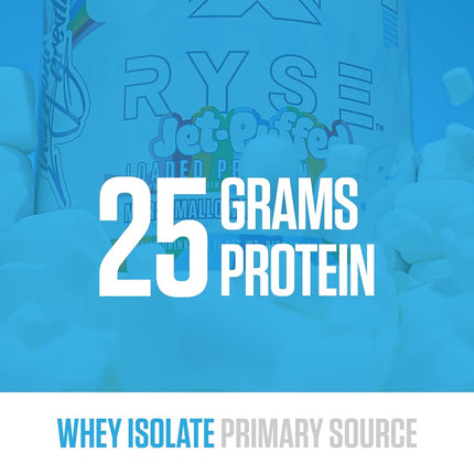 RYSE Up Supplements Ryse Core Series Loaded Protein | Build, Recover, Strength 25g Whey Added Prebiotic Fiber and MCTs Low Carbs & Sugar 27 Servings (Marshmallow)