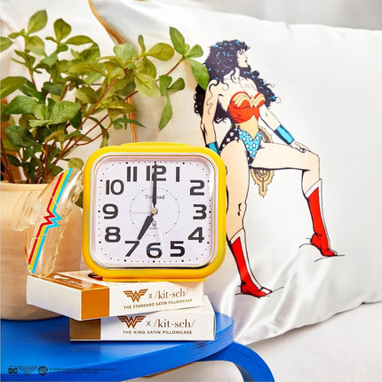 Wonder Woman (Believe in Wonder) x Kitsch Satin Pillowcase with Zipper – Softer Than Silk, Luxury Cooling Pillowcase for Hair & Skin, Wrinkle Prevention, King Size (19X36)