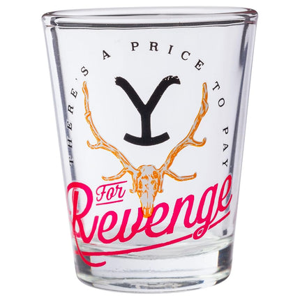 Silver Buffalo Yellowstone Ranch Montana, 4 Pack Mini Glass Set, 1.5oz