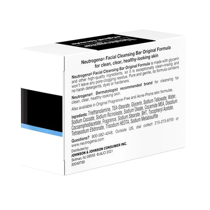 Neutrogena The Transparent Facial Bar Original Formula, 3.50 Oz Pack Of 3